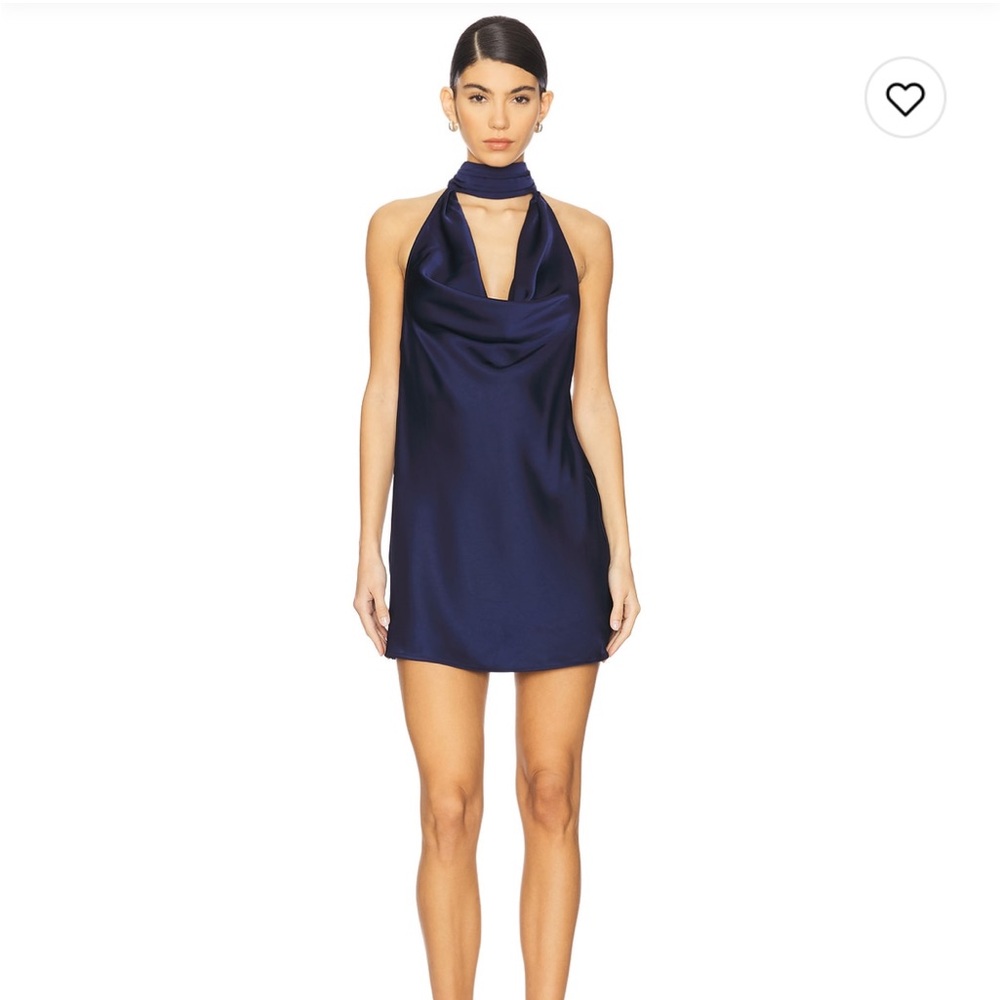Stone Cold Fox Navy Halter Mini Dress